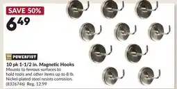Princess Auto 10 pk. 1-1/2 in. Magnetic Hooks offer