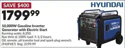 Princess Auto 10,000W Gasoline Inverter Generator with Electric Start offer