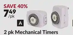 Princess Auto 2 Prong 2 pk Mechanical Timers offer