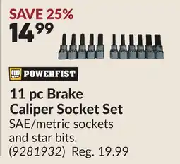 Princess Auto 11 pc Brake Caliper Socket Set offer