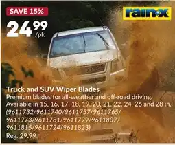 Princess Auto Truck and SUV Wiper Blades offer