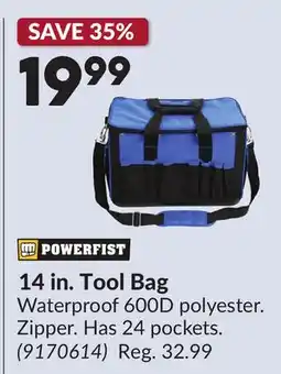 Princess Auto 14 in. Tool Bag offer