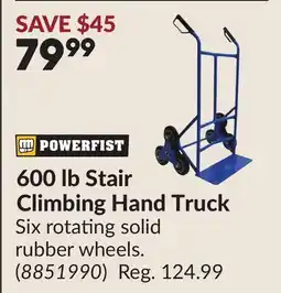 Princess Auto 600 lb Stair Climbing Hand Truck offer