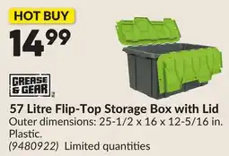 Princess Auto 57 Litre Flip-Top Storage Box with Lid offer