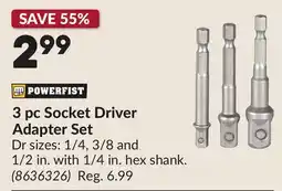 Princess Auto 3 pc Socket Driver Adapter Set offer