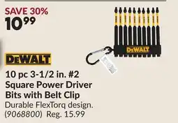 Princess Auto 10 pc 3-1/2 in. #2 Square Power Driver Bits with Belt Clip offer