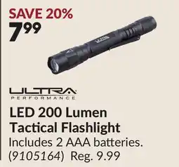 Princess Auto LED 200 Lumen Tactical Flashlight offer