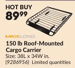 Princess Auto 150 lb Roof-Mounted Cargo Carrier offer