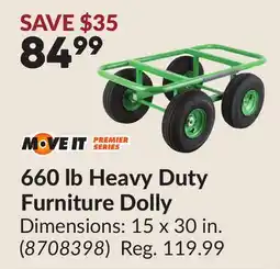 Princess Auto 660 lb Heavy Duty Furniture Dolly offer