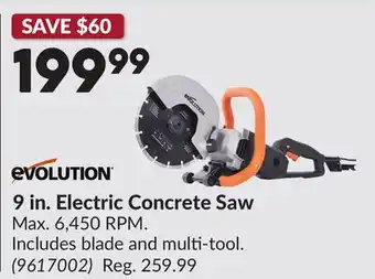 Princess Auto 9 in. Electric Concrete Saw offer