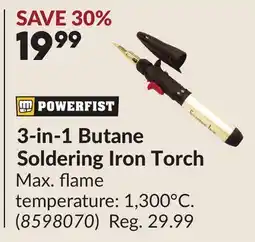 Princess Auto 3-in-1 Butane Soldering Iron Torch offer