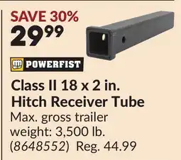 Princess Auto Class II 18 x 2 in. Hitch Receiver Tube offer