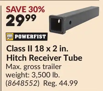 Princess Auto Class II 18 x 2 in. Hitch Receiver Tube offer