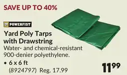 Princess Auto Yard Poly Tarps with Drawstring offer