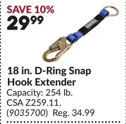 Princess Auto 18 in. D-Ring Snap Hook Extender offer