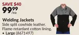 Princess Auto Large Welding Jackets offer