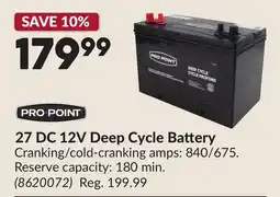 Princess Auto 27 DC 12V Deep Cycle Battery offer
