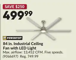 Princess Auto 84 in. Industrial Ceiling Fan with LED Light offer