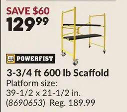 Princess Auto 3-3/4 ft 600 lb Scaffold offer