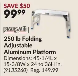 Princess Auto 250 lb Folding Adjustable Aluminum Platform offer