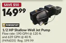 Princess Auto 1/2 HP Shallow-Well Jet Pump offer