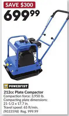 Princess Auto 212cc Plate Compactor offer