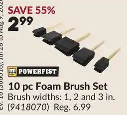 Princess Auto 10 pc Foam Brush Set offer