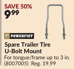 Princess Auto Spare Trailer Tire U-Bolt Mount offer