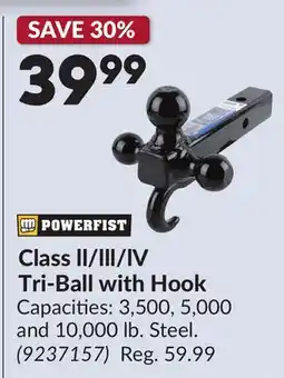 Princess Auto Class II/III/IV Tri-Ball with Hook offer