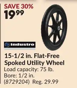 Princess Auto 15-1/2 in. Flat-Free Spoked Utility Wheel offer