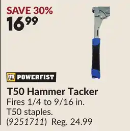 Princess Auto T50 Hammer Tacker offer