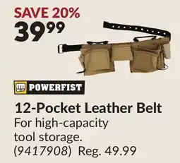 Princess Auto 12-Pocket Leather Belt offer