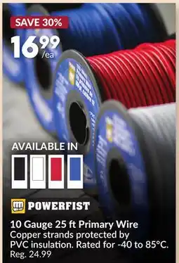 Princess Auto 10 Gauge 25 ft Primary Wire offer