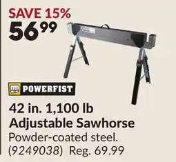 Princess Auto 42 in. 1,100 lb Adjustable Sawhorse offer