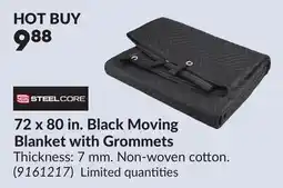 Princess Auto 72 x 80 in. Black Moving Blanket with Grommets offer