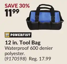 Princess Auto POWERFIST 12 in. Tool Bag offer
