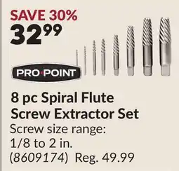 Princess Auto 8 pc Spiral Flute Screw Extractor Set offer