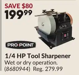 Princess Auto 1/4 HP Tool Sharpener offer