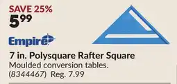 Princess Auto 7 in. Polysquare Rafter Square offer