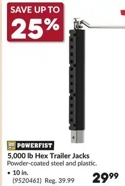 Princess Auto 5,000 lb Hex Trailer Jacks offer