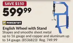 Princess Auto English Wheel with Stand offer