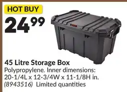 Princess Auto 45 Litre Storage Box offer
