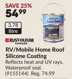 Princess Auto RV/Mobile Home Roof Silicone Coating offer