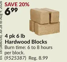 Princess Auto 4 pk 6 lb Hardwood Blocks offer