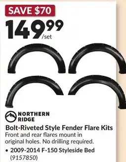 Princess Auto 2009-2014 F-150 Styleside Bed Bolt-Riveted Style Fender Flare Kits offer