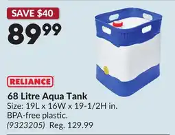 Princess Auto 68 Litre Aqua Tank offer