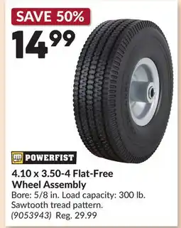 Princess Auto 4.10 x 3.50-4 Flat-Free Wheel Assembly offer