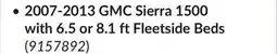Princess Auto 2007-2013 GMC Sierra 1500 with 6.5 or 8.1 ft Fleetside Beds Bolt-Riveted Style Fender Flare Kits offer