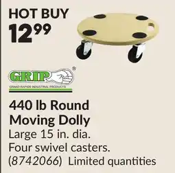Princess Auto 440 lb Round Moving Dolly offer