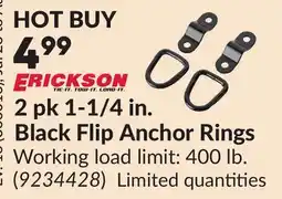 Princess Auto 2 pk 1-1/4 in. Black Flip Anchor Rings offer